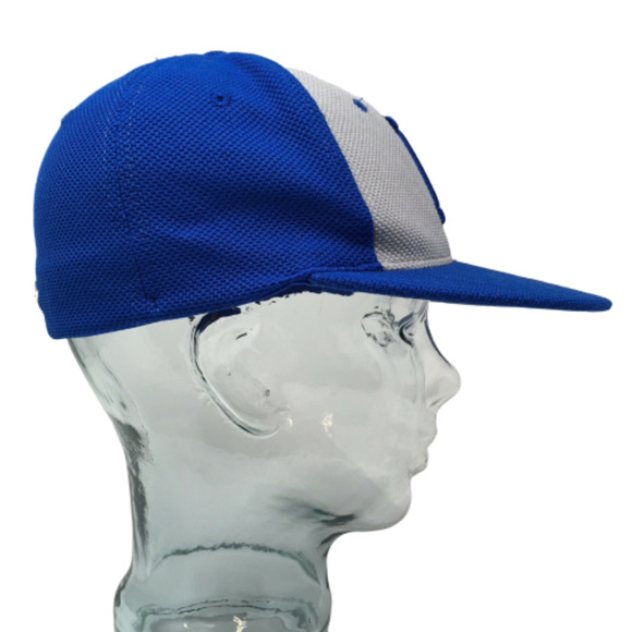 Los Angeles Dodgers Baseball Cap MLB Blue Gray Zephyr Fitted Size M/L Hat - Picture 5 of 8